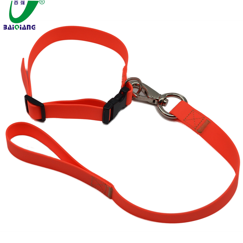 Waterproof Pet Products Supplies Matte Coated PVC Webbing Pet Collars and Leashes
