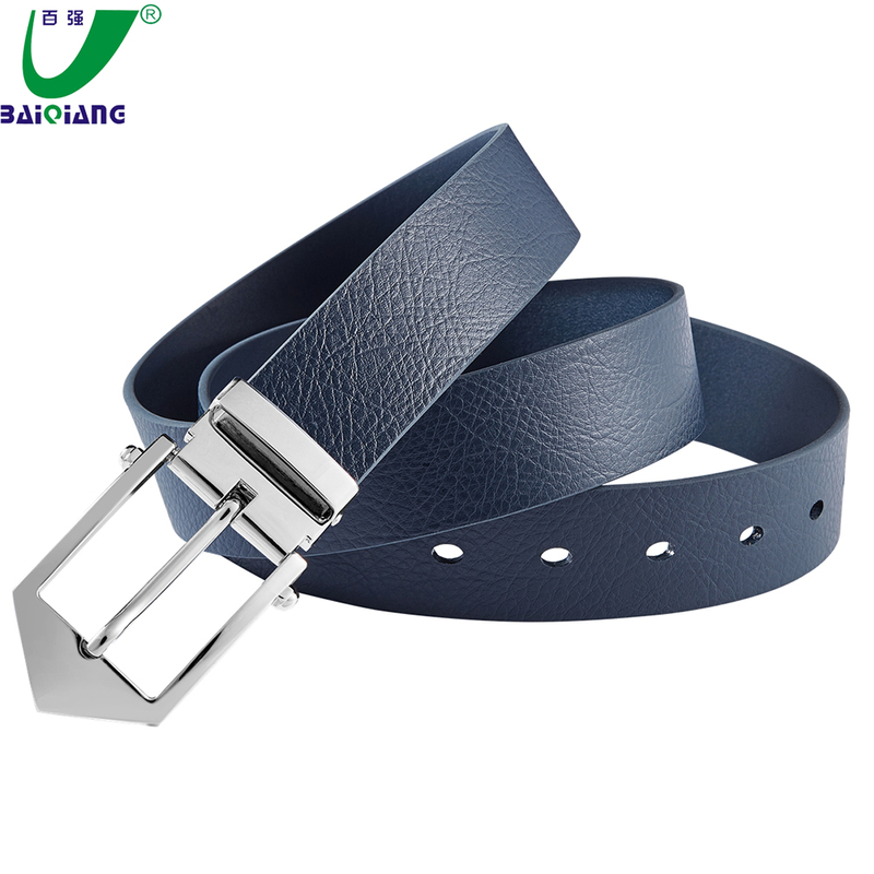 Wholesale Custom Designer Genuine Leather Western Mens Black Belt Italian Leather Belts with Metal Pin Buckle