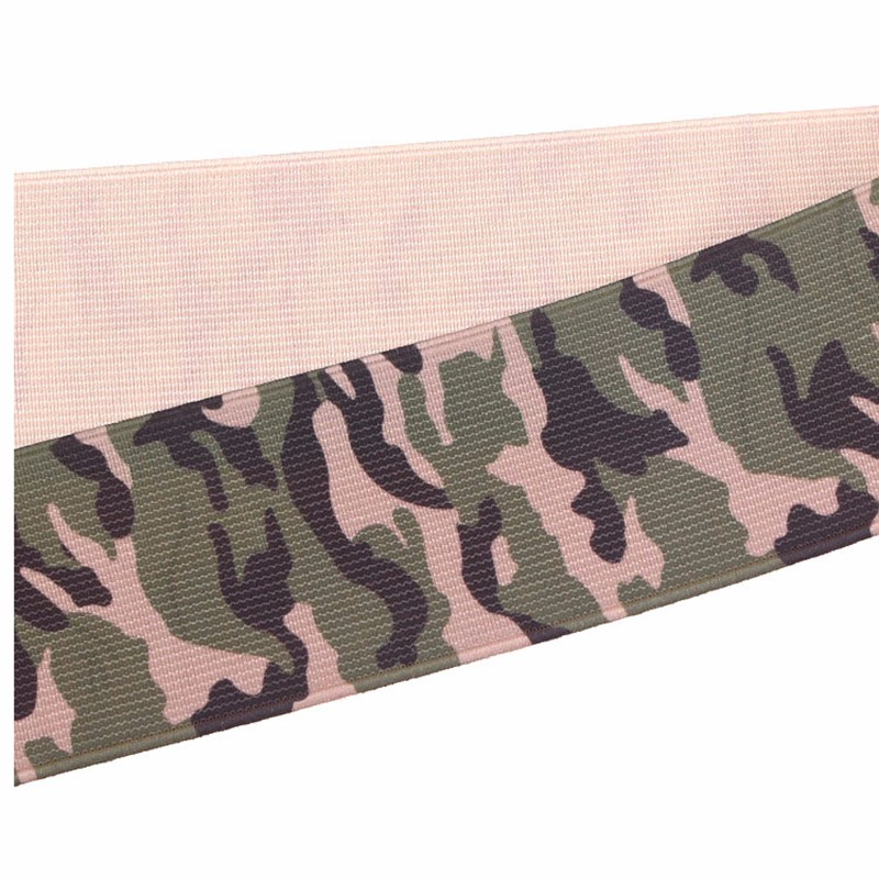 Eco-friendly Camouflage 15mm and 30mm TPU Coated Bed Braided Nylon Webbing