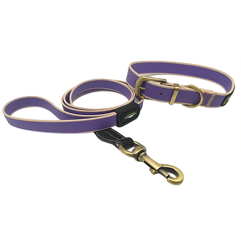 Logotipo de impresión personalizado azul poliuretano PVC perro de Collar o limpiar impermeable perro collares de Pet PVC lleva