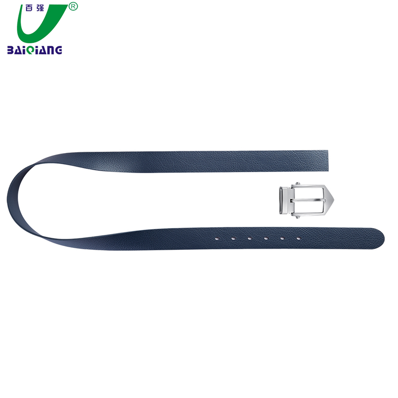 Mens Blue Casual Genuine Leather Belt Brands Man Adjustable Belt for Jeans Pants