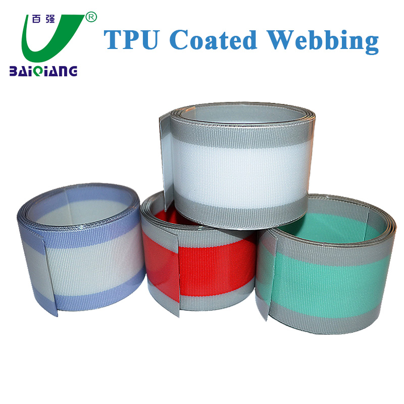 2018 Abrasion Resistant Waterproof Cleanable Urethane TPU Coated Webbing Manufacturer of Bag Strap Handles