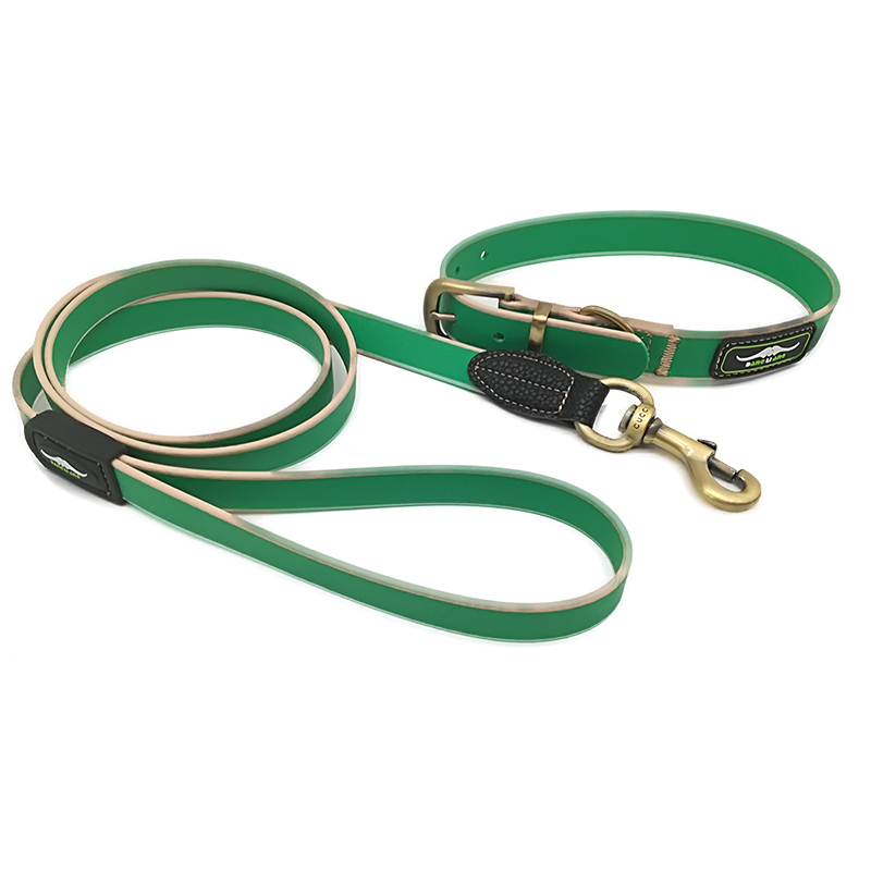 Logotipo de impresión personalizado azul poliuretano PVC perro de Collar o limpiar impermeable perro collares de Pet PVC lleva