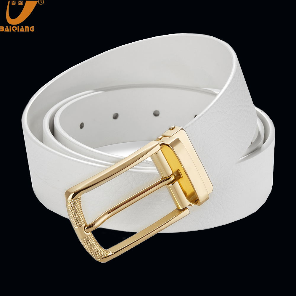 Wholesale Super Fantasy Mens and Women Leather Cool Blue Stretch Belt With Types of Belt Buckles