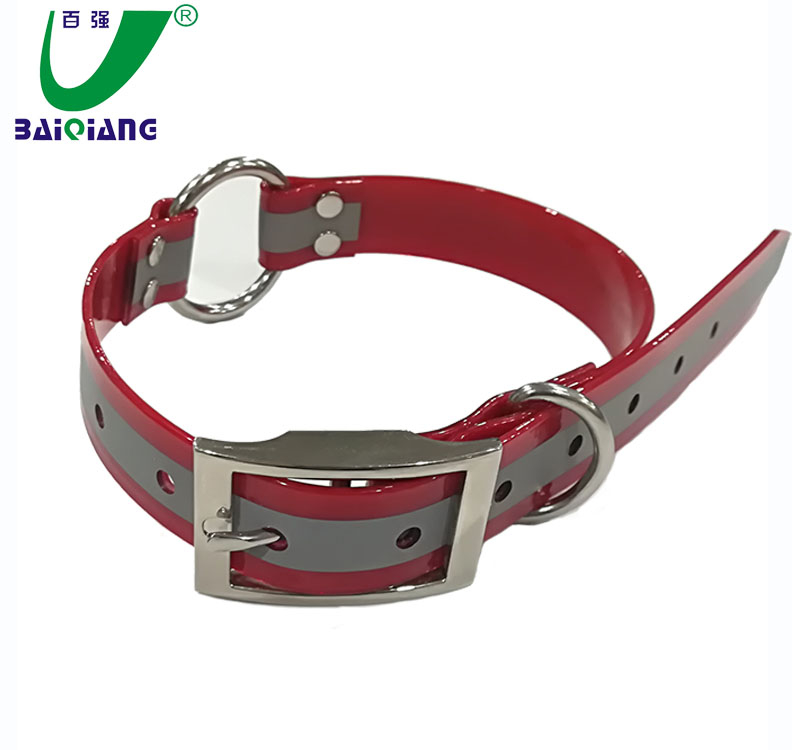 Martingale Luminescent Reflective TPU Dog Collar with Zinc Alloy Buckle