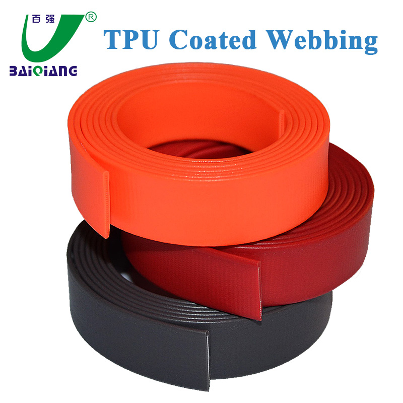 Durable and Cleanable TPU/PVC Coated Webbing for Suitcase Travel Belt