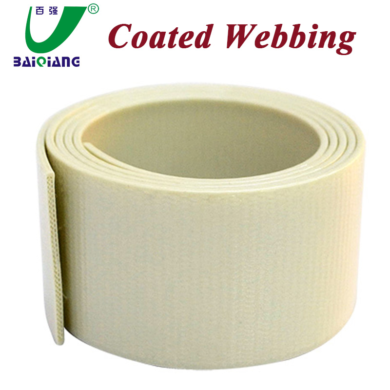 Ultra thin Stock TPU Coated Nylon Webbing Polyvinyl Blue and Red Coated Polyester Webbing Safety Belts