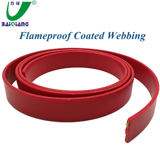 Solid Color Red TPU Coated Webbing for Subway Handle or Bus Handle