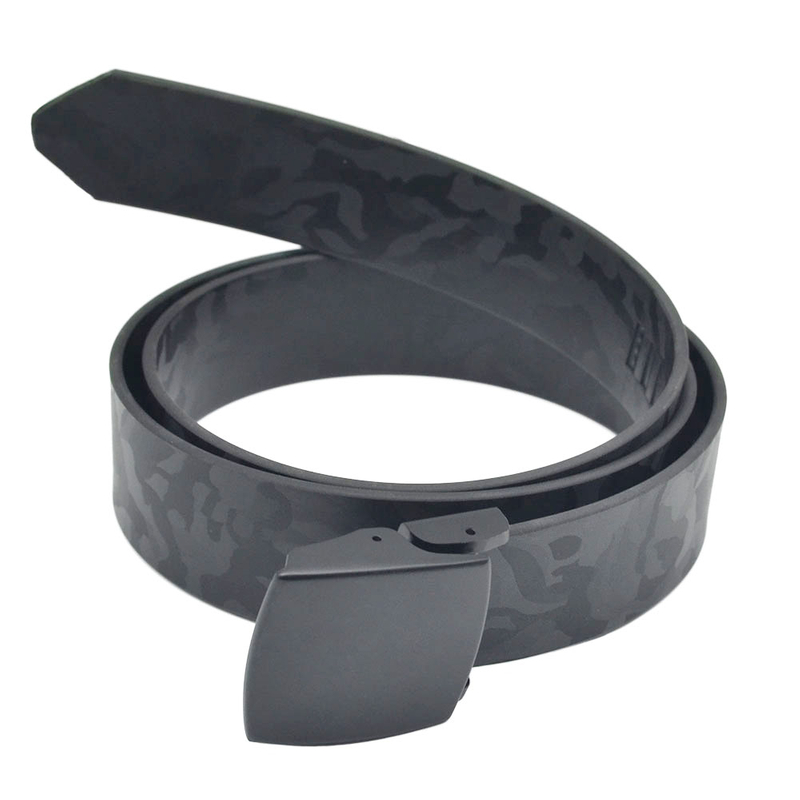 Camouflage Easy Slide Cow Leather Textured Automatic Belt For Male