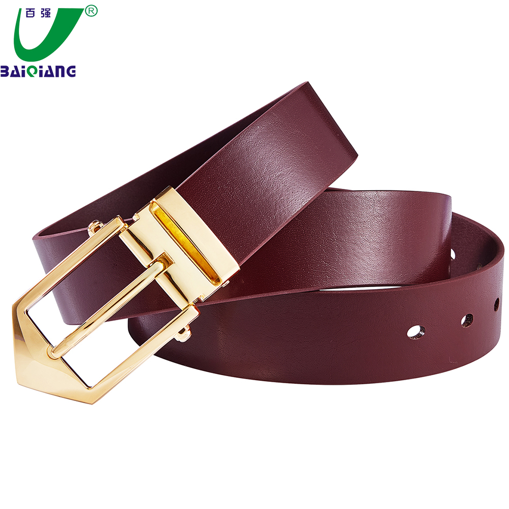 Wholesale Custom Designer Genuine Leather Western Mens Black Belt Italian Leather Belts with Metal Pin Buckle