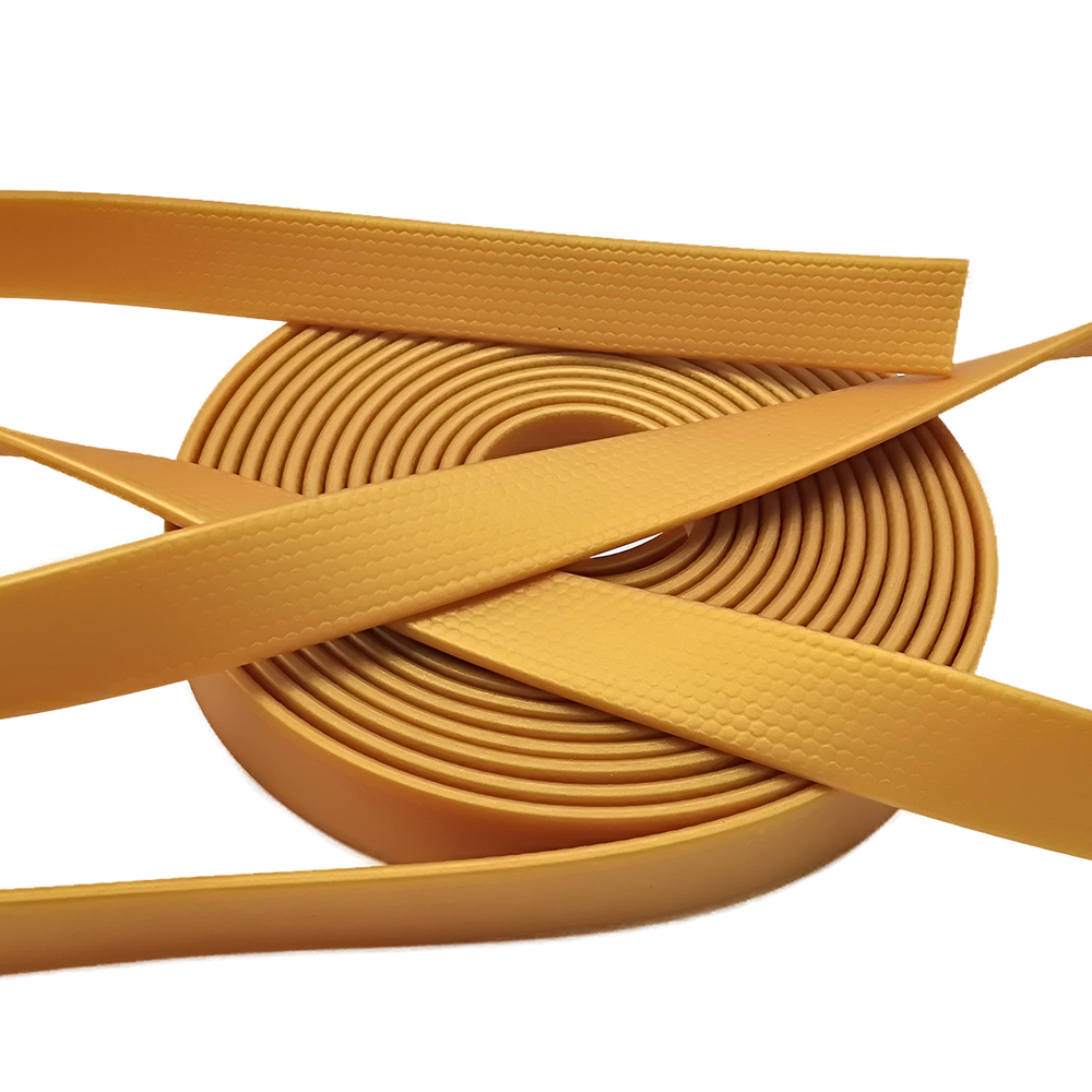 Waterproof Orange Flexi-Poly Rubber PVC Coated Nylon Webbing for Making Dog Collar