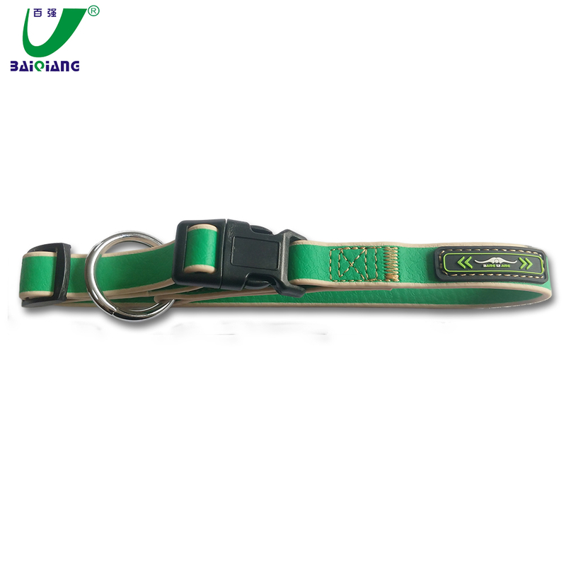 Large China Wholesale Calm Eco Friendly Personalized Engraved Coach Silicone Dog Show Collar
