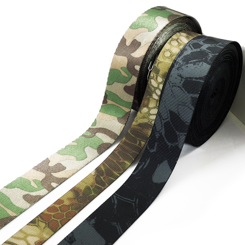 Not Unglued Embroidered TPU/PVC Coated 35mm and 50mm Polypropylene Buttonhole Canvas Webbing Strap