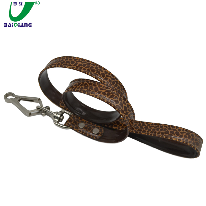 Plain Smooth Surface Nylon Webbing Custom Print Leopard Pattern Dog Collar