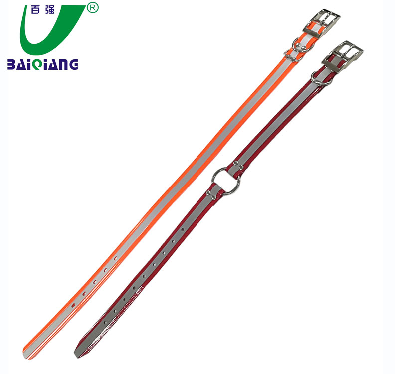 Martingale Luminescent Reflective TPU Dog Collar with Zinc Alloy Buckle