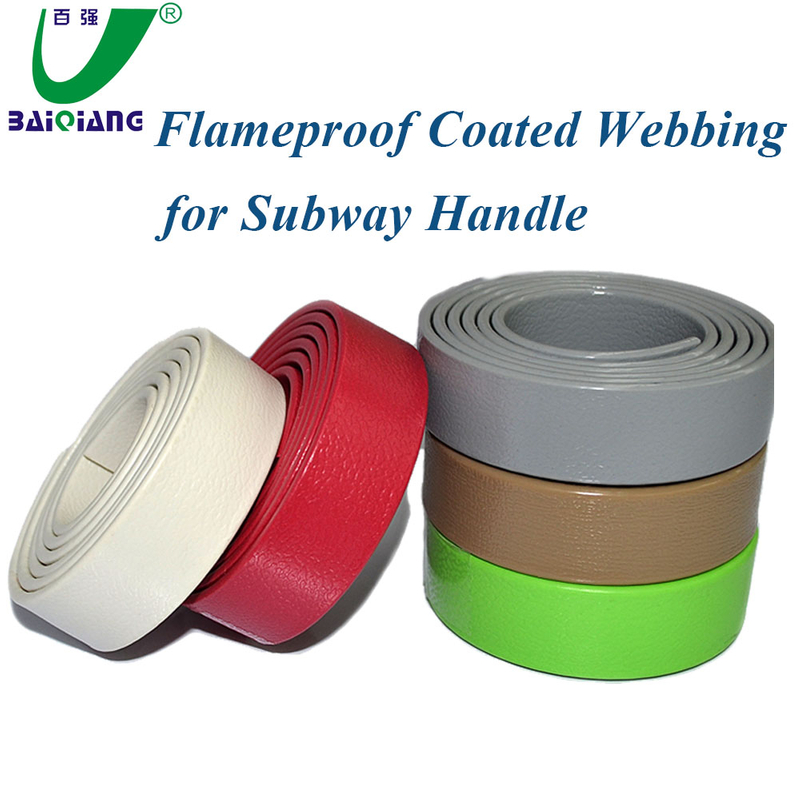 Flame Retardant Urethane Coated Webbing for Subway Handles or Bus handles