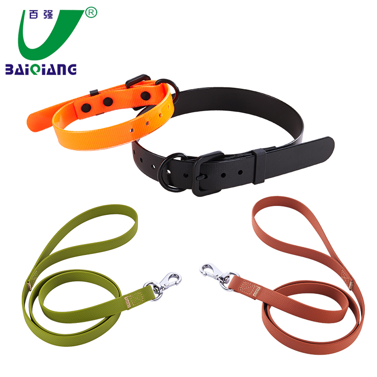 Fancy Magic TPU Coated Nylon Dog Collar with PVC Dog Leash