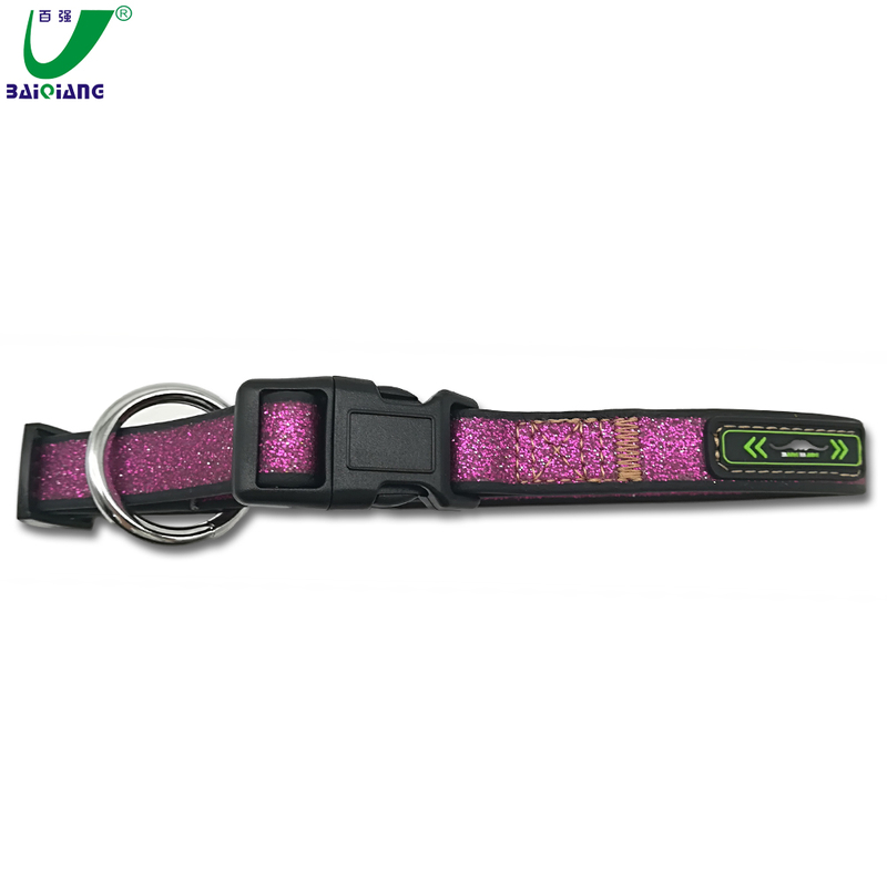 Polyurethane Disguised Adjustable Buckle Colorful Shiny Sport Dog Martingale Collar