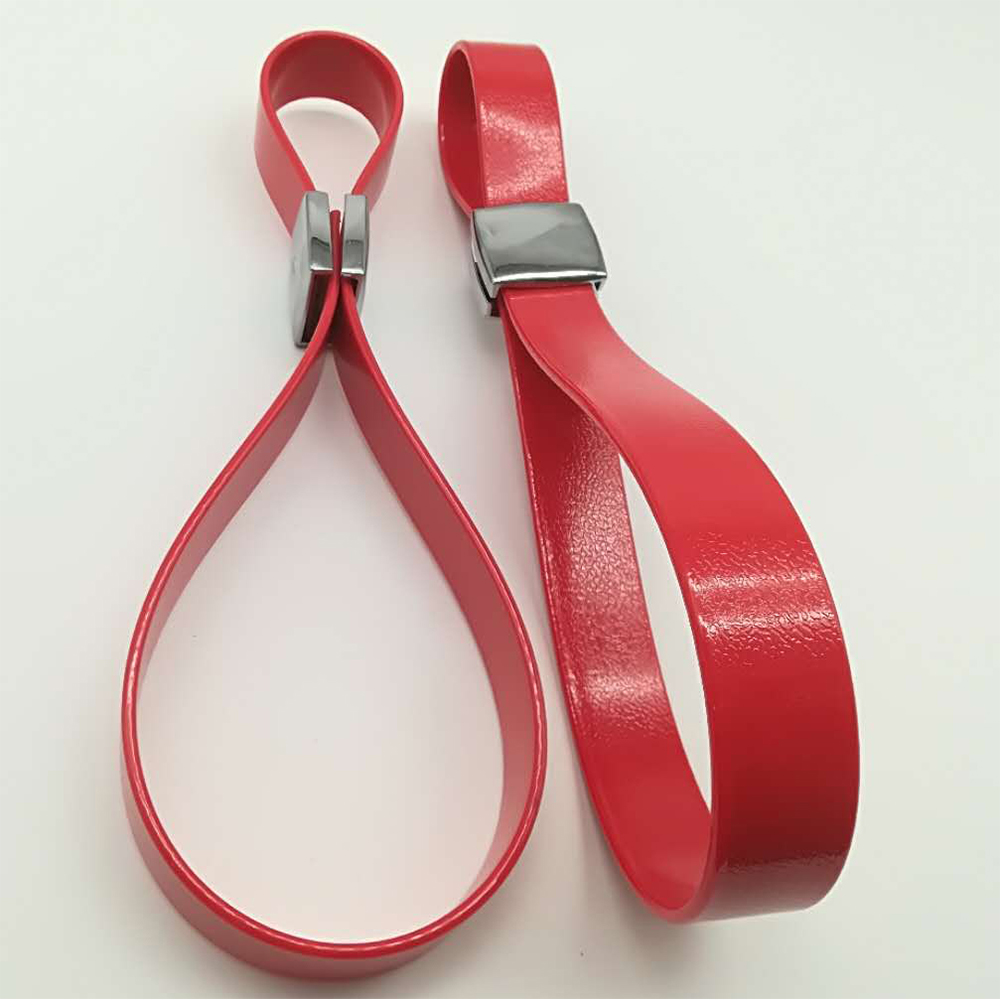 Durable TPU / PVC Coated Webbing Plastic Subway Handle Strap