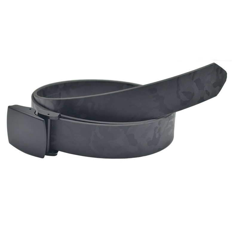 Camouflage Easy Slide Cow Leather Textured Automatic Belt For Male