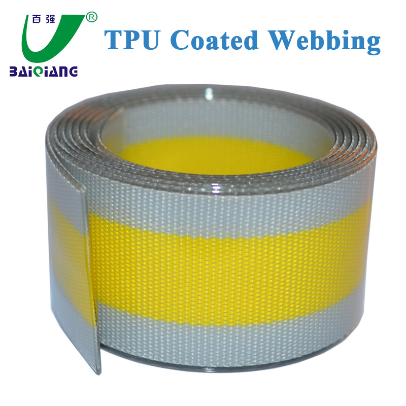 Durable and Cleanable TPU/PVC Coated Webbing for Suitcase Travel Belt
