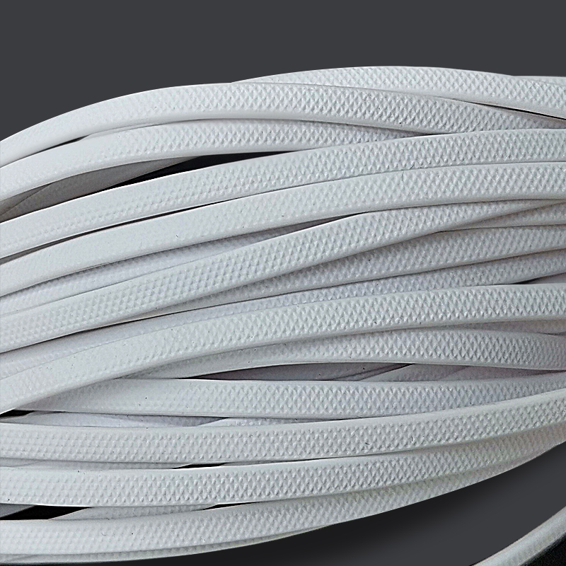 Factory Custom Brands American Football White TPE Coated Polyester Webbing Strap