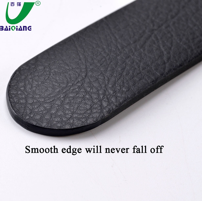 High Quality Black Plain Polyurethane Synthetic Leather Alloy Pin Buckle Belt
