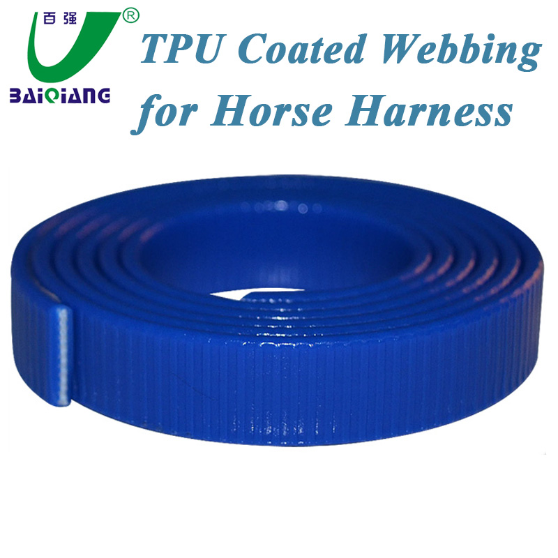 Waterproof PVC Plastic Coated Nylon Webbing for Horse Harness Reins Headstall