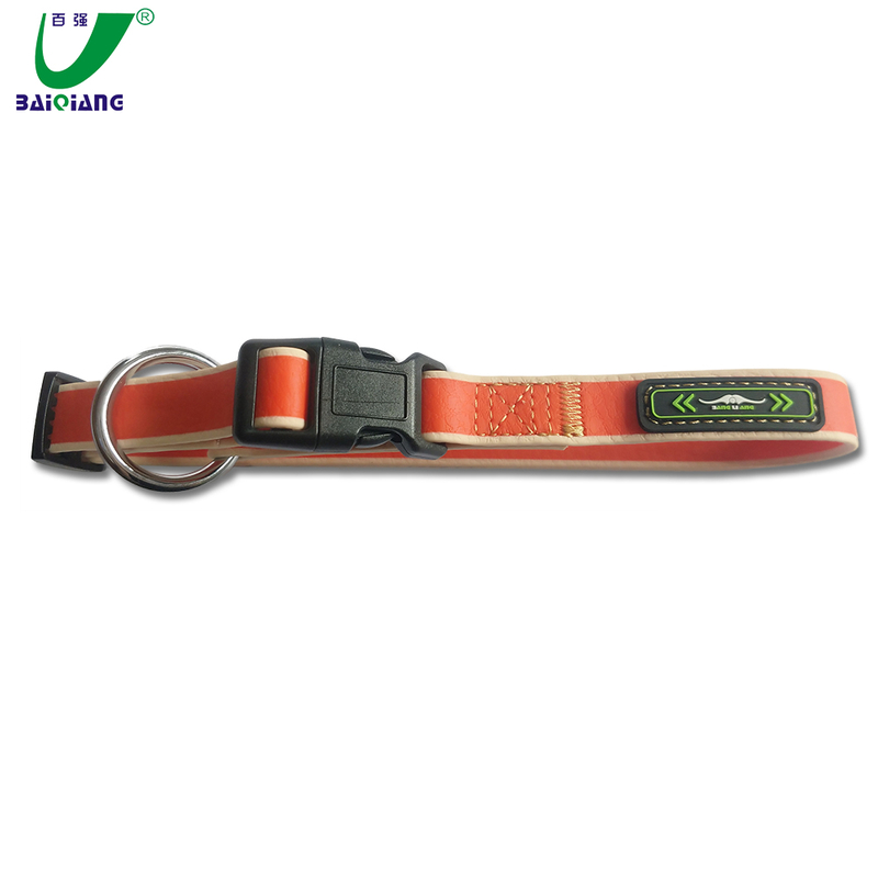 Large China Wholesale Calm Eco Friendly Personalized Engraved Coach Silicone Dog Show Collar