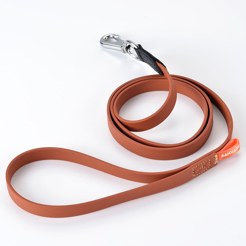 Plástico y caucho plomo para mascotas de neón naranja poliuretano pvc plomo para mascotas