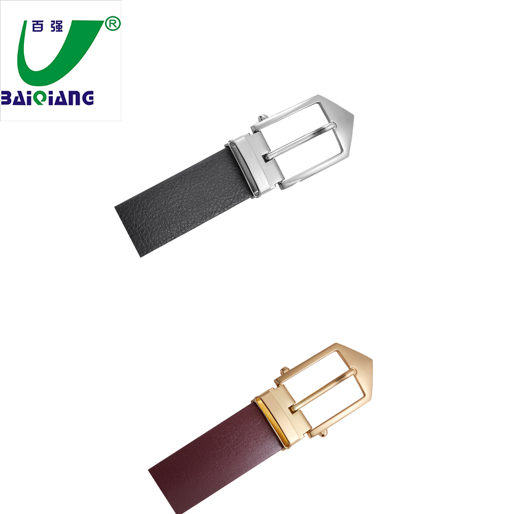 Wearable Sweatproof Men's Classic Black Dress Men Belt with Clip Removable Zinc Alloy Pin Buckle