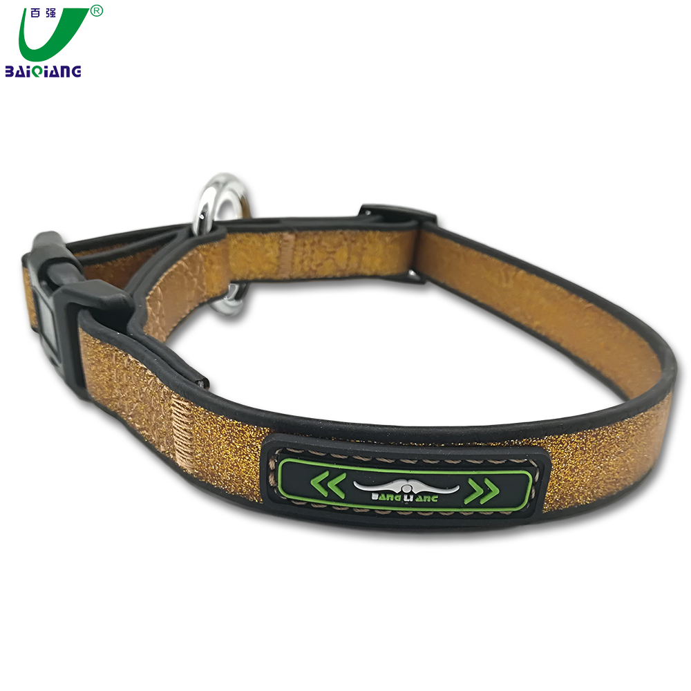 Blue Sex Woman Dog Collar, Multi Functional Adjustable Rubber Handle Plastic Dog Leash with Logo