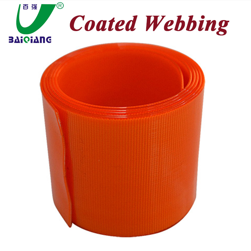 Ultra thin Stock TPU Coated Nylon Webbing Polyvinyl Blue and Red Coated Polyester Webbing Safety Belts