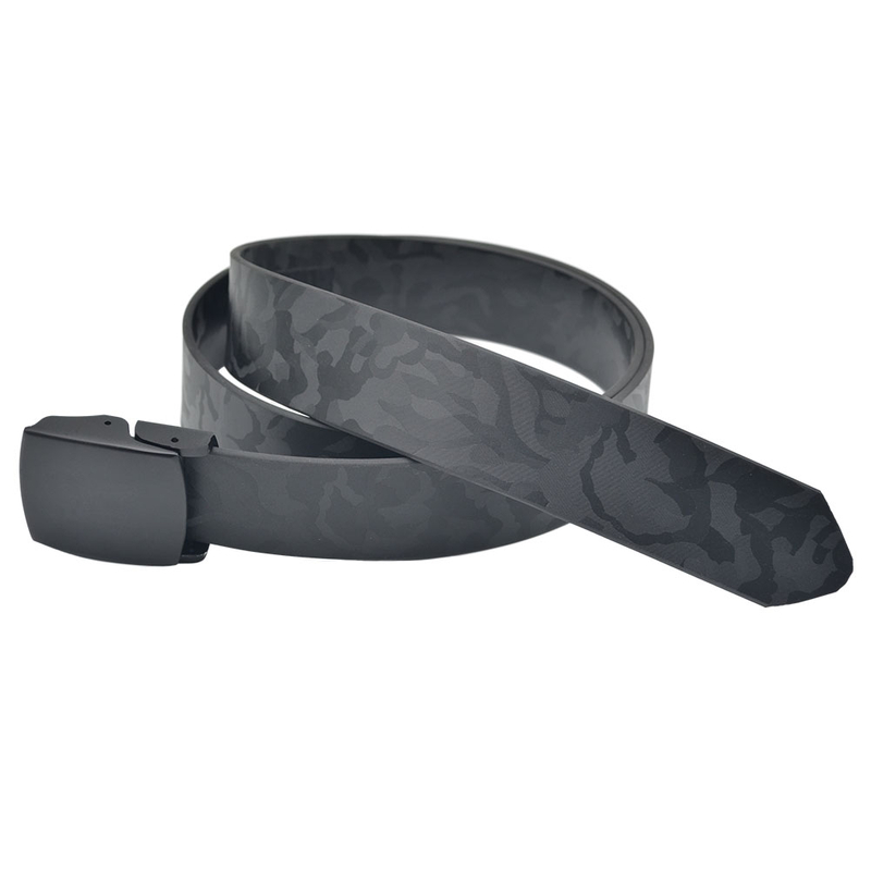 Camouflage Easy Slide Cow Leather Textured Automatic Belt For Male