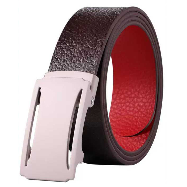 2019 Casual Durable Custom Red Fashion Black Men Belt Leather