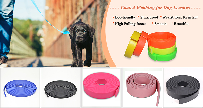 poly coated nylon dog leash